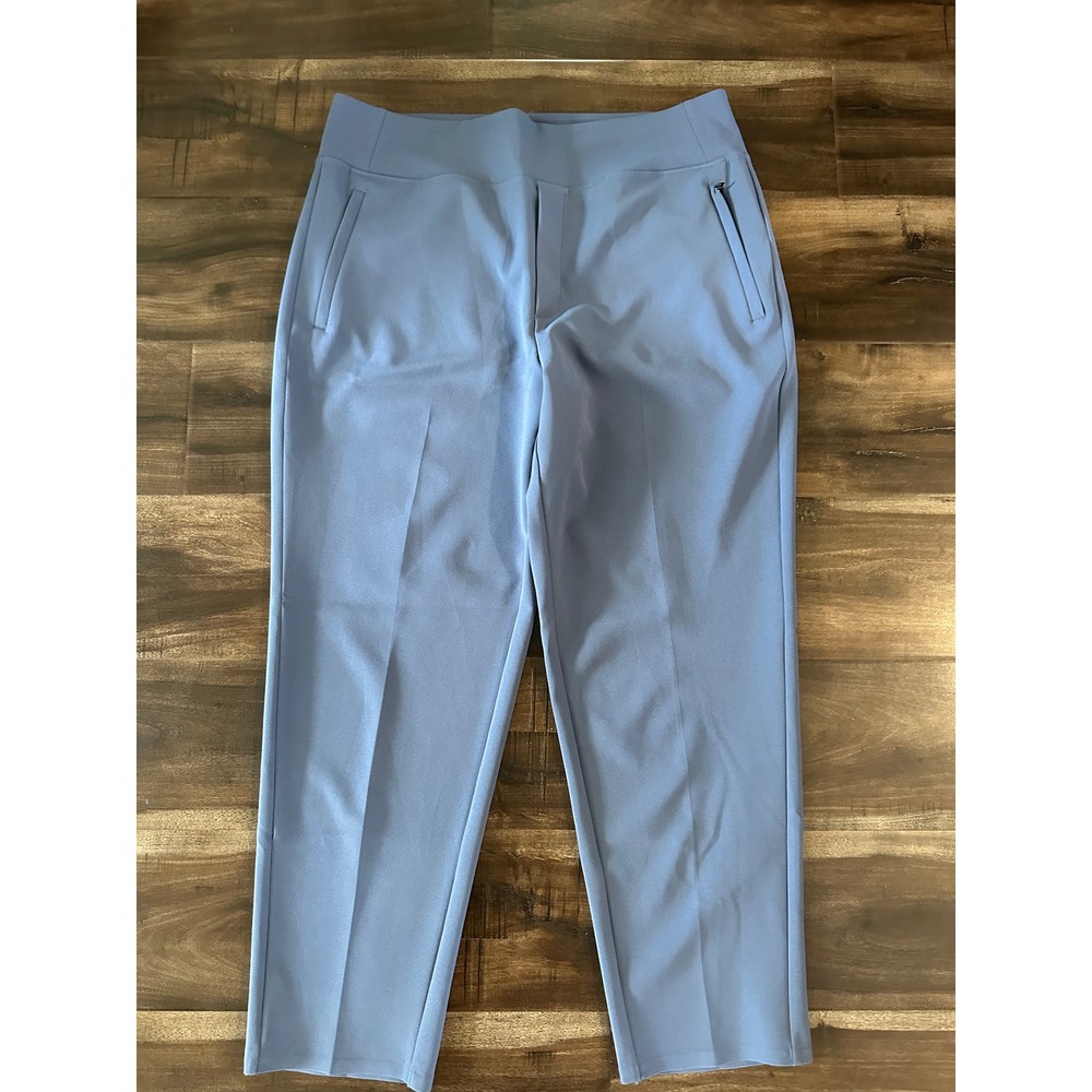 Athleta Brooklyn Ankle Pants Blue Tapered Trouser Size 14